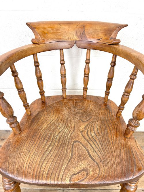 fig 2. Antique Beech and Elm Smoker’s Bow Chair