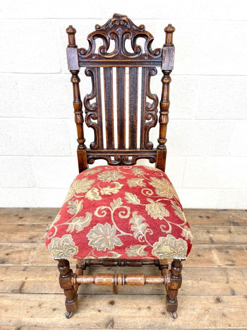 fig 2. Set of Four Antique Oak Dining Chairs