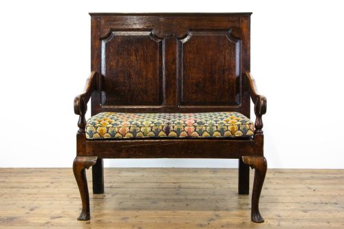 fig 2. Small Antique Georgian Oak Settle