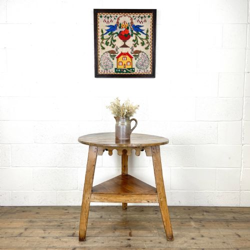 fig 1. Antique Pine Cricket Table