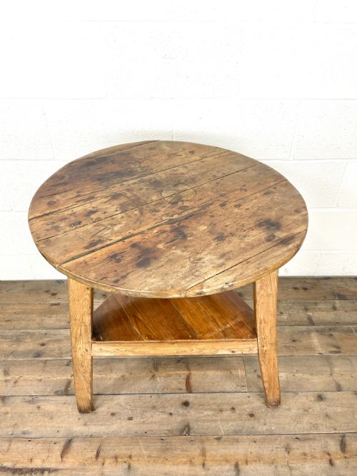 fig 2. Antique Pine Cricket Table