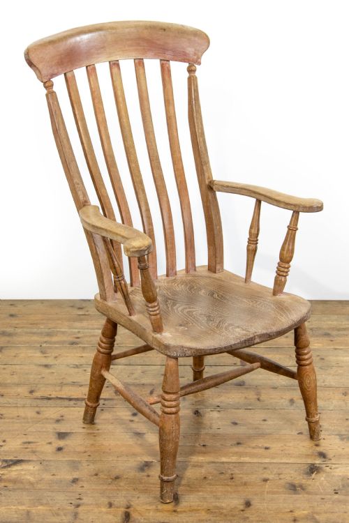 Antique Ash and Elm Windsor Armchair