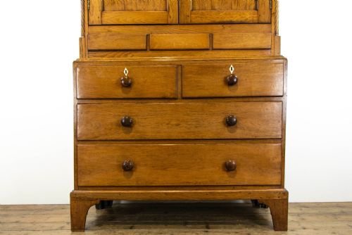fig 1. Antique Welsh Oak Linen Press Cupboard