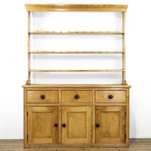 Antique Victorian Pine Dresser and Rack
