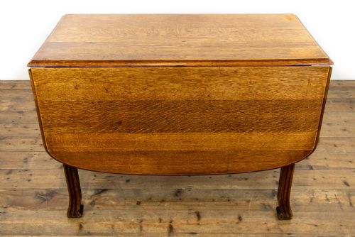 fig 1. Antique Oak Drop Leaf Dining Table