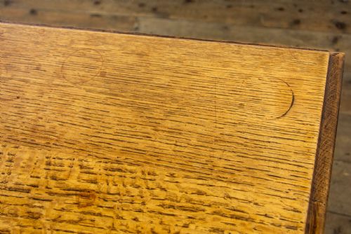 fig 2. Antique Oak Drop Leaf Dining Table