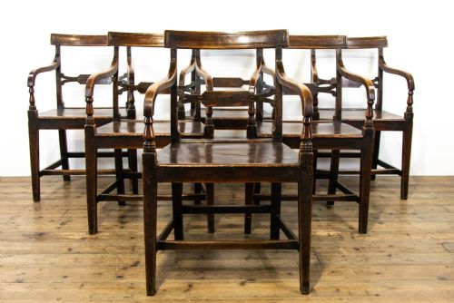 fig 1. Set of Six Regency Oak Armchairs