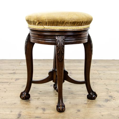 Victorian Mahogany Piano Stool by Shoolbred