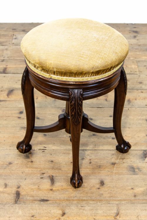 fig 1. Victorian Mahogany Piano Stool by Shoolbred