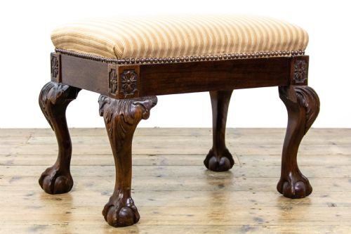 fig 1. Antique Georgian Mahogany Footstool