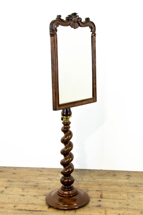 fig 1. Antique Victorian Mahogany Vanity Mirror