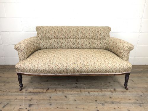 Antique Victorian Gold Floral Three Piece Suite