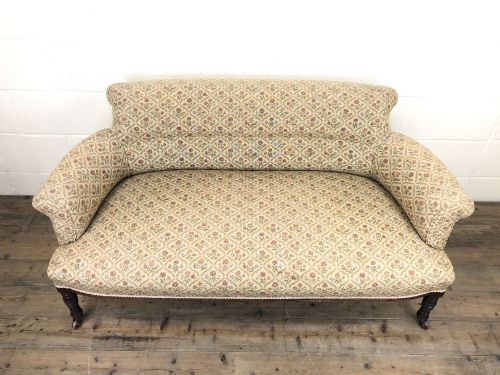 fig 3. Antique Victorian Gold Floral Three Piece Suite