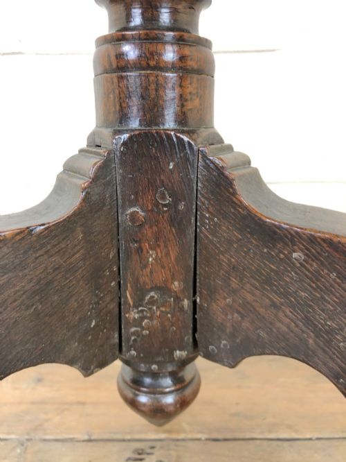 fig 1. Antique Oak Tripod Table