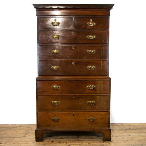 Antique Welsh Oak Chest on Chest