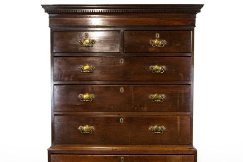 fig 2. Antique Welsh Oak Chest on Chest