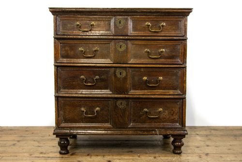 fig 1. 17th Century Oak Chest of Drawers