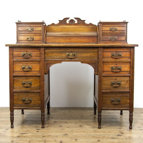 Victorian Walnut Writing Desk by Jas Shoolbred & Co.