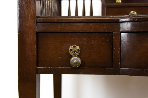fig 2. Antique Edwardian Mahogany Writing Desk