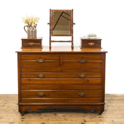 Antique Walnut Dressing Chest of Drawers
