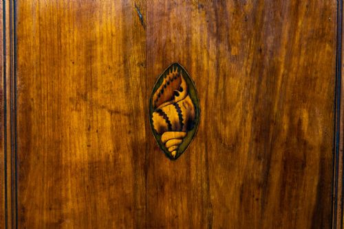 fig 1. Antique Fruitwood Hanging Corner Cupboard