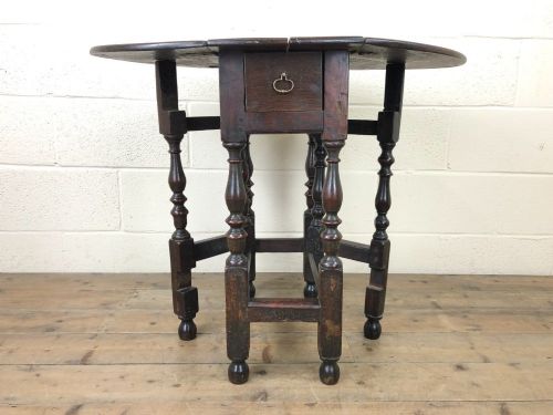 fig 1. Small Antique Gate Leg Table