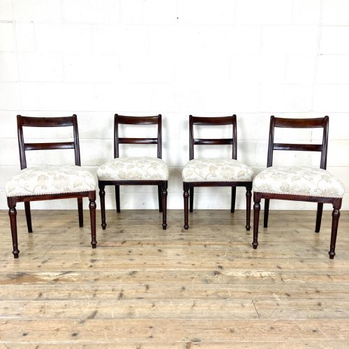 fig 1. Set of Four Antique 19th Century Mahogany Dining Chairs