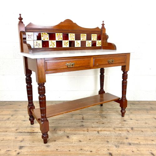 Antique Edwardian Mahogany Washstand