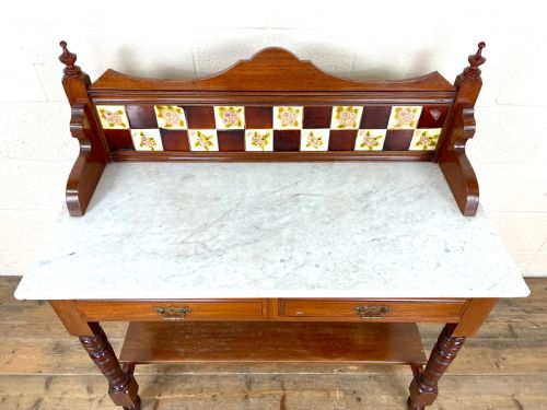 fig 2. Antique Edwardian Mahogany Washstand