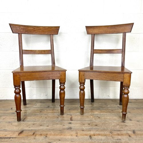 Pair of Antique 19th Century Oak Farmhouse Chairs