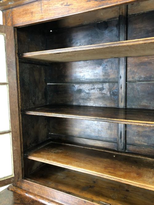fig 1. Antique 19th Century Welsh Oak Two Stage Bookcase