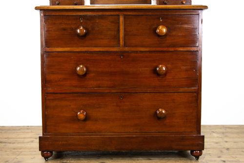 fig 1. Antique Mahogany and Pine Dressing Table Chest