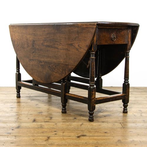 18th Century Antique Oak Gate Leg Table