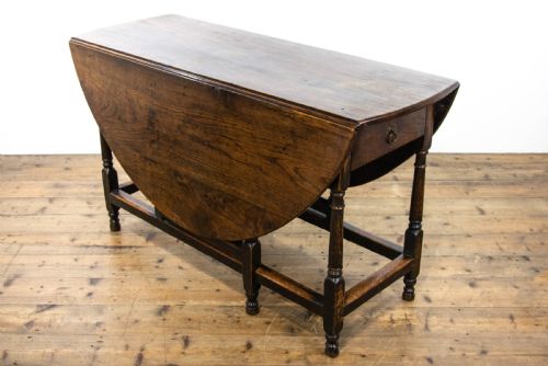 fig 2. 18th Century Antique Oak Gate Leg Table
