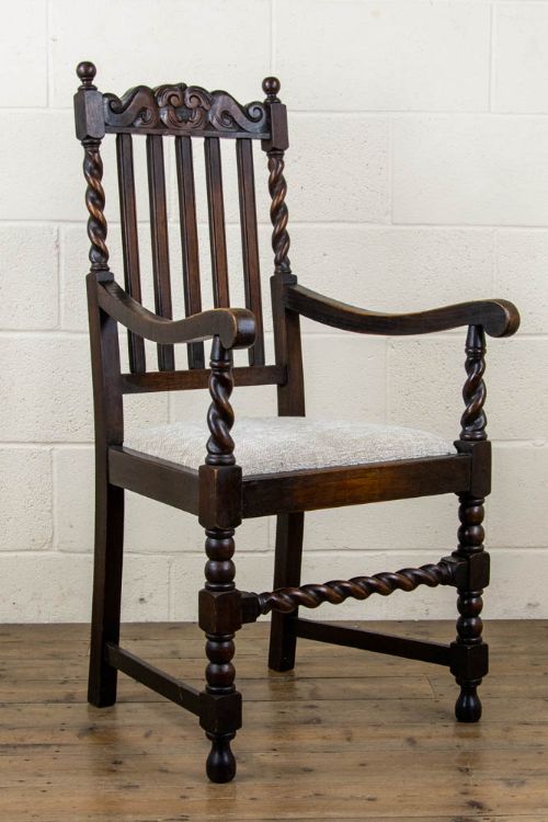 fig 1. Antique Oak Armchair