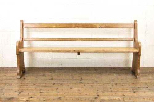 fig 1. Antique Pine Open Back Bench