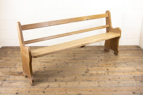 Antique Pine Open Back Bench