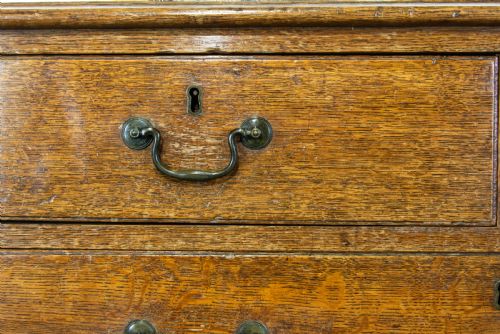 fig 1. Antique Oak Chest of Drawers