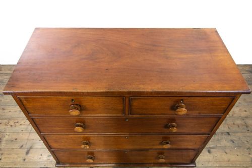 fig 1. 19th Century Antique Mahogany Chest of Drawers