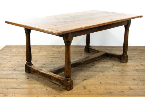 fig 1. Large Antique Oak Refectory Table