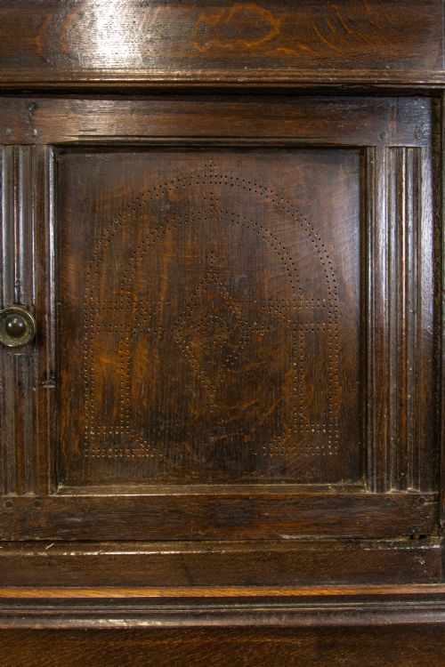 fig 2. 17th Century Antique Oak Food Cupboard