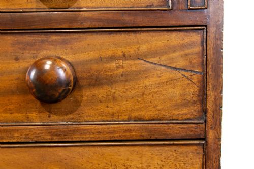fig 2. Antique George III Mahogany Bureau