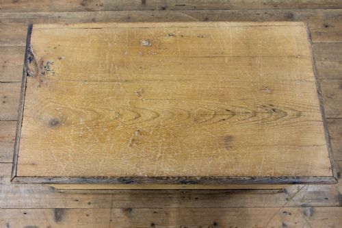 fig 1. Small Rustic Antique Pine Blanket Box