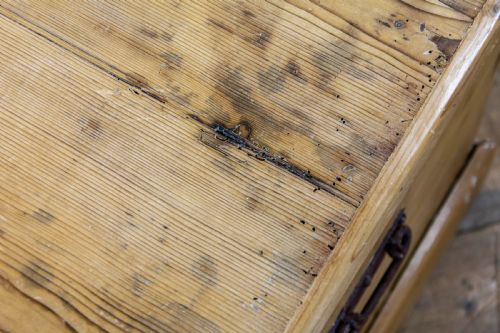 fig 1. Antique Pine Blanket Box or Trunk