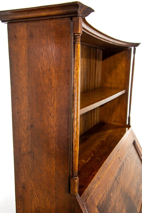 fig 1. Arts and Crafts Oak Bookcase Bureau