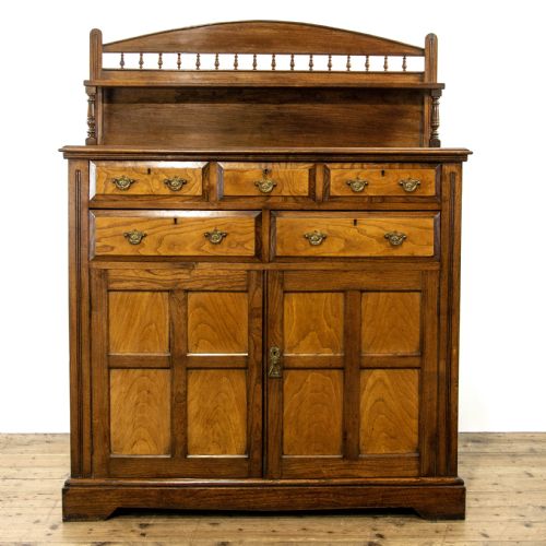 Large Antique Oak and Elm Sideboard