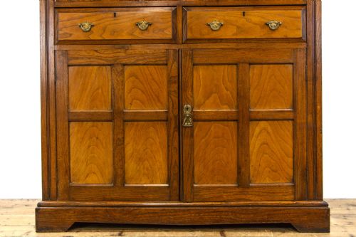fig 2. Large Antique Oak and Elm Sideboard