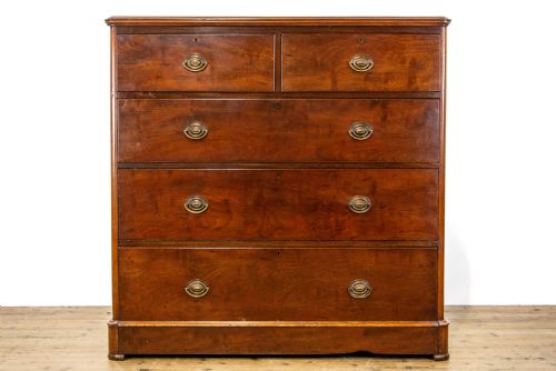 fig 1. Large Antique Mahogany Chest of Drawers
