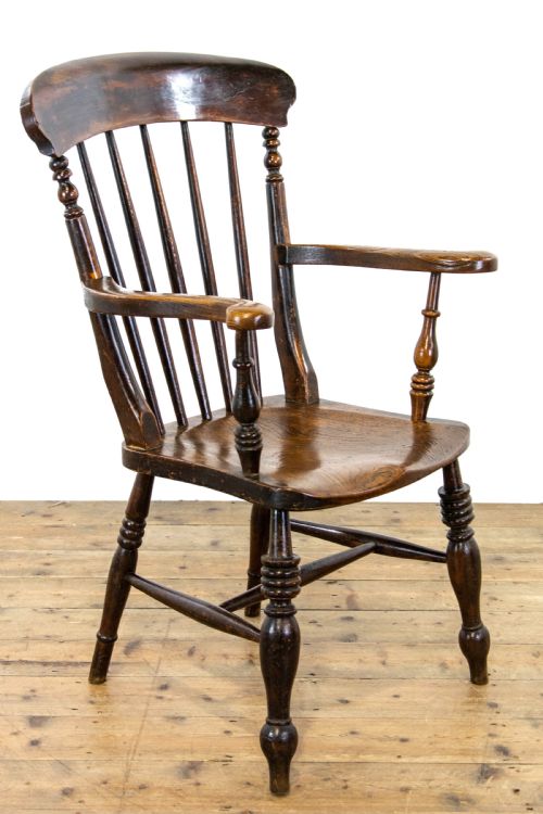fig 1. Antique Ash and Elm Windsor Armchair