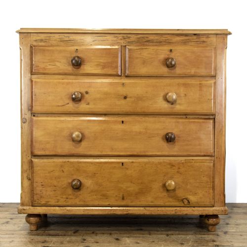 fig 1. Large Antique Pine Chest of Drawers